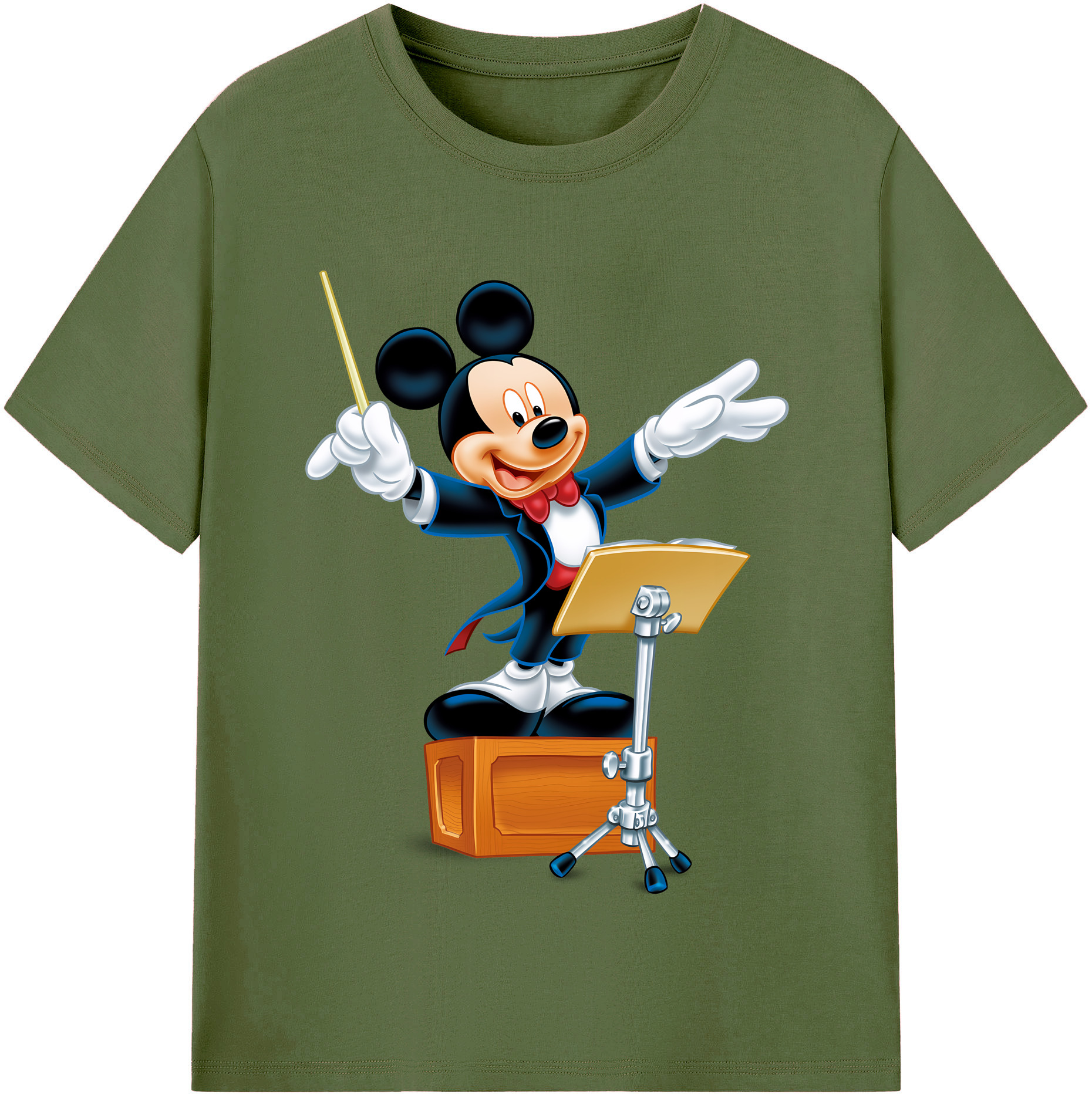 （画像用） ミッキーマウス Mickey Mouse 綿100％半袖Tシャツ（フロントプリント）